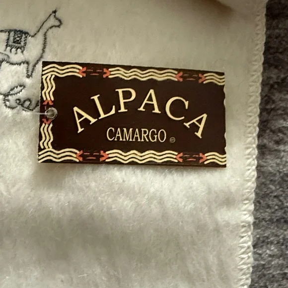 Alpaca Camargo Cream Alpaca-Blend Fringe Scarf - Picture 3 of 4